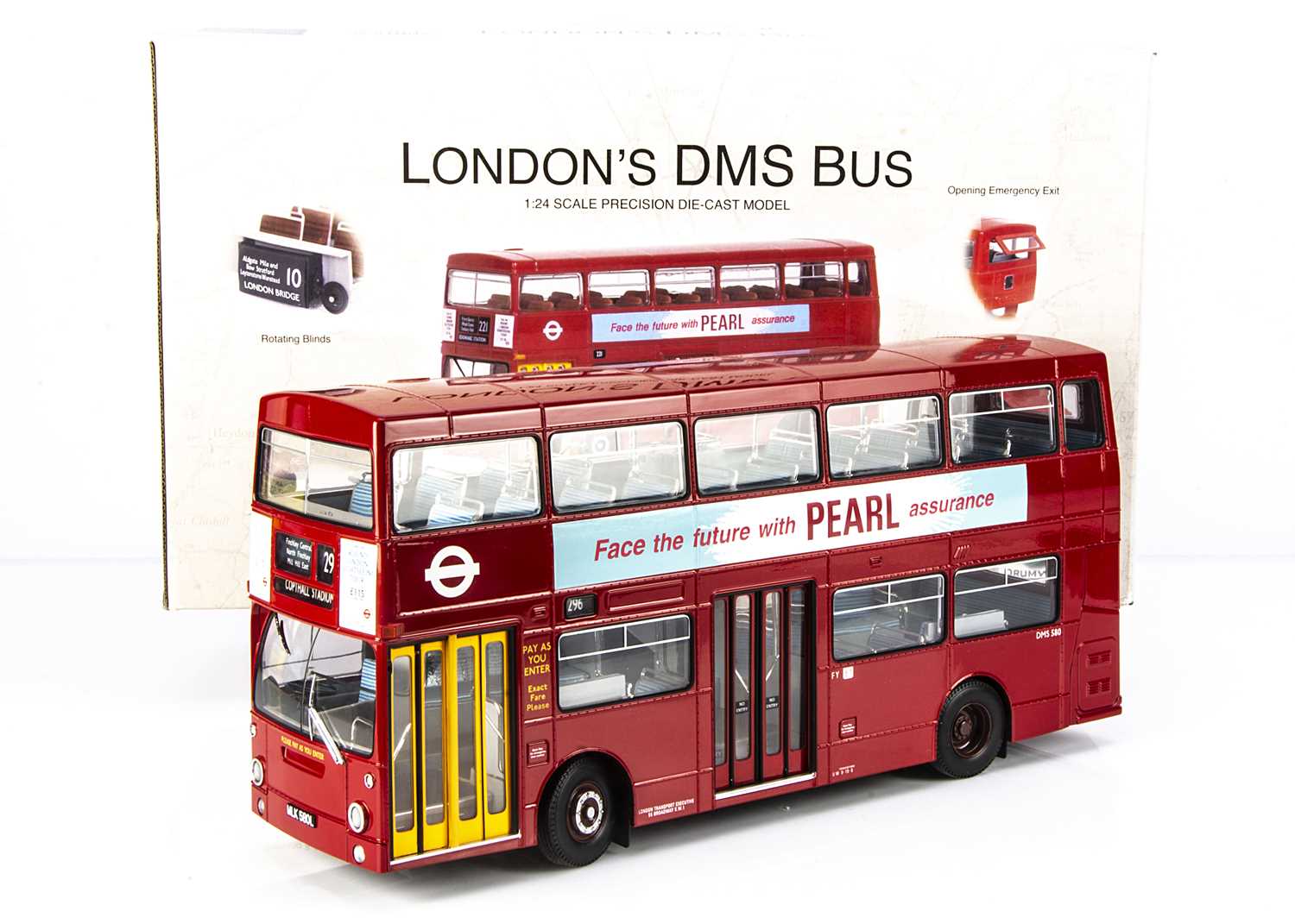 Lot 34 - Gilbow 1:24 Scale Diecast London's DMS Bus