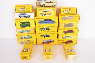 Lot 66 - Atlas Editions Dinky Private and Commercial Vehicles and Esso Fuel Pumps (21)