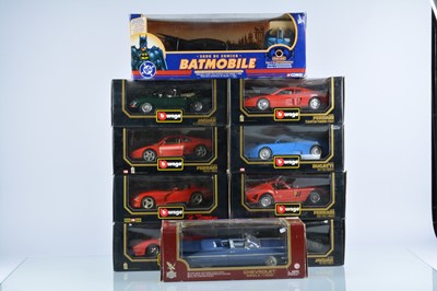 Lot 67 - Modern Diecast 1:18 Scale Cars and Batmobile (13)