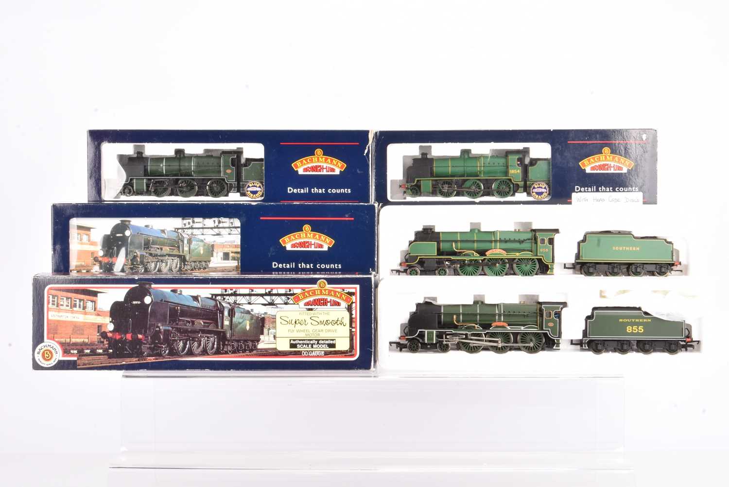 Lot 436 - Bachmann 00 Gauge Southern Railway green Steam Locomotives