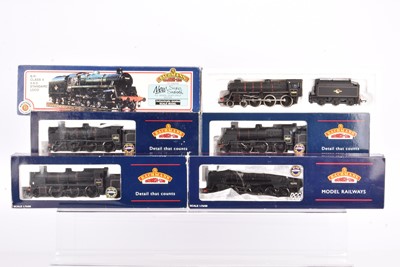 Lot 438 - Bachmann 00 Gauge BR black Steam Locomotives and tenders