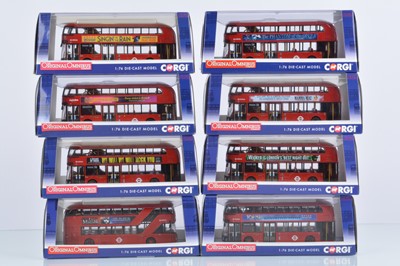 Lot 120 - Corgi Original Omnibus 1:76 Scale New Bus For London West End Models (8)