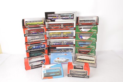Lot 124 - Corgi Original Omnibus Modern Single Deck Buses and Coaches including Articulated Bendy Buses (20)