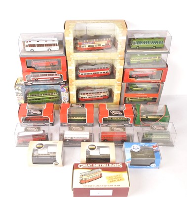 Lot 125 - Corgi and Other 1:76 Scale Vintage Single Deck Public Transport and Trams (23)