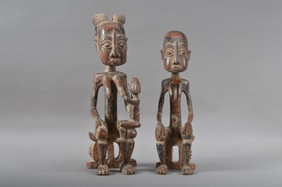 Lot 176 - Two 20th century Ashanti style hardwood tribal figurines