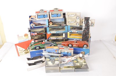 Lot 220 - Modern Diecast Speed Record Cars and Related Items (23 Models)