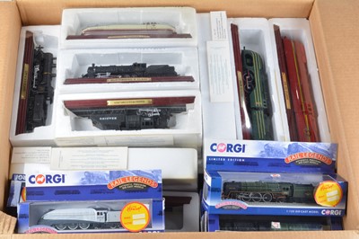 Lot 226 - Corgi Diecast Rail Legends and Atlas Edition Resin Locomotive Models (35+)