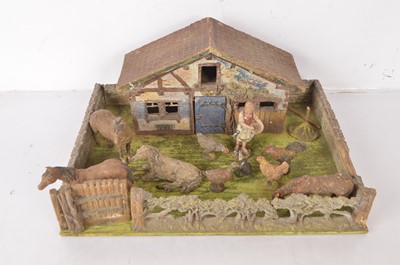 Lot 308 - Elastolin or similar Farm with various Animals