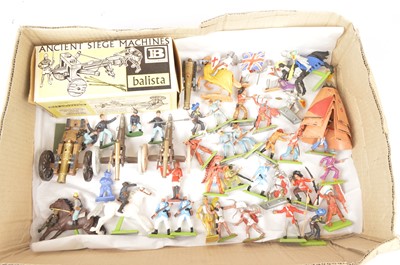 Lot 315 - Britains including Deetail and Timpo plastic Cowboys and Indian and ACW  Knights Foreign Legion and other Figures (45+)