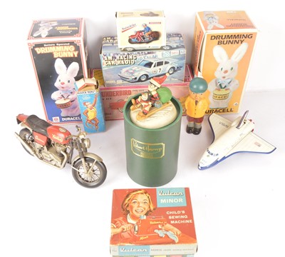 Lot 363 - Collection of 1960's and later Toys including Tin Cars Barbie Duracell Bunnies and others toys