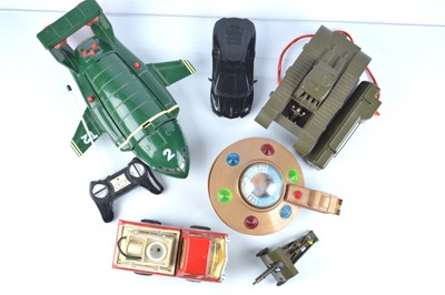 Lot 367 - Hong Kong and Chinese large scale Thunderbird models Tonka Truck Tri-ang Tank and Field Gun and Chinese Lamborghini