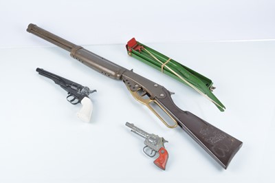 Lot 371 - Toy Rifle Cap Guns and Crossbow