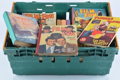 Lot 376 - 1940's Annuals including Radio Fun Film Fun Champion and other annuals and 1950's Photoplay and other Film/Cinema Magazines (75)