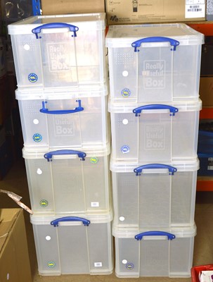 Lot 384 - Really Useful Co Plastic Storage Boxes (8)
