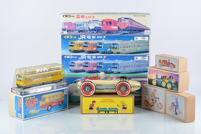 Lot 400 - Collection of Japanese and Chinese clockwork Tin Toys all except one in original boxes (12)