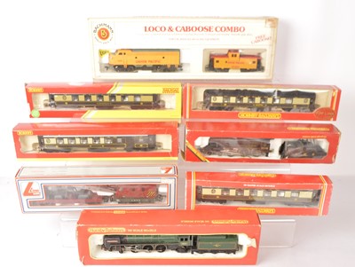 Lot 450 - Hornby 00 Gauge Locomotives and Pullman Coaches and Lima Dapol Graham Farish Coaches and wagons and Bachmann HO Gauge American Diesel (qty)