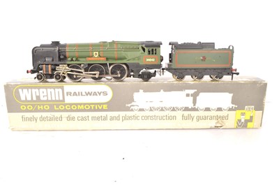Lot 601 - Wrenn 00 Gauge W2236 BR green West Country Class 34042 'Dorchester' Locomotive and Tender converted to 3-Rail operation