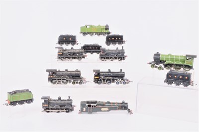 Lot 620 - Mainline Hornby 00 gauge  Steam Locomotives and Tenders all modified for 3-rail pickup and heavily repainted (12)