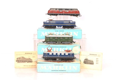 Lot 693 - Marklin H0 gauge Diesel and Electric Locomotives  (4)