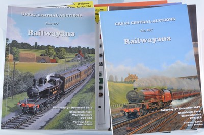 Lot 699 - Historic printed Train and Toy Auction catalogues by Christie's Brighton SAS Vectis and others (qty)