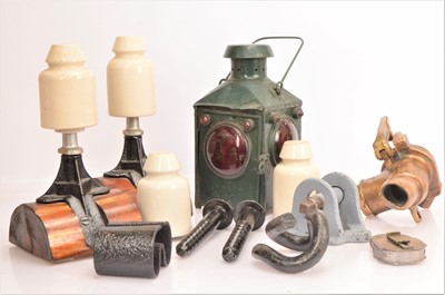 Lot 707 - Railway Lamp and other lineside equipment