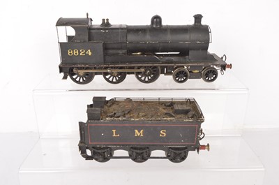 Lot 758 - A semi-finescale 0 Gauge (2-rail) ex-LNWR 19" Goods 4-6-0 Locomotive and Tender (2)
