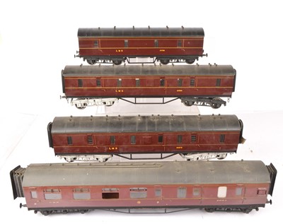 Lot 771 - Four kit-built Gauge 1 LMS Coaches (4)