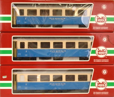 Lot 785 - LGB G Gauge MOB Coaches 2nd Class (3)