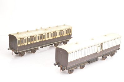 Lot 800 - A pair of 2" Gauge wooden-bodied LNWR Coaches (2)