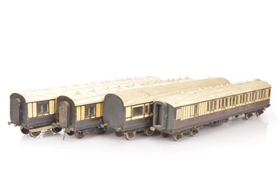 Lot 802 - Four 2" Gauge wooden-bodied LNWR Coaches (4)