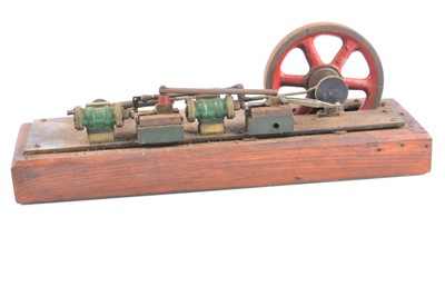 Lot 811 - A curious Engineer-built single-crank 'tandem' Mill-type Horizontal Steam Engine