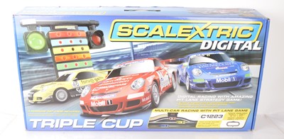 Lot 388 - Scalextric C1223 1:32 Triple Cup Digital Set