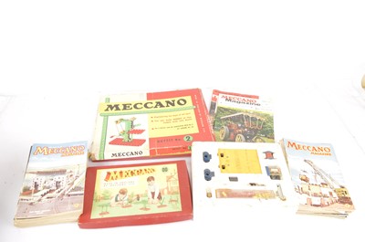 Lot 411 - Boxed and loose Meccano and quantity of Meccano Magazines (qty)