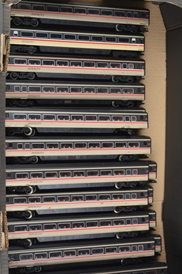 Lot 458 - Hornby 00 gauge BR beige/black livery Mark 4 Inter City coaches (18)