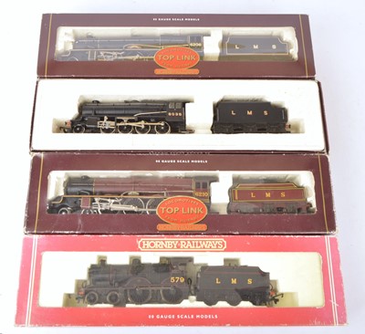 Lot 469 - Hornby 00 gauge Steam Locomotives and tenders LMS livery in original boxes (4)