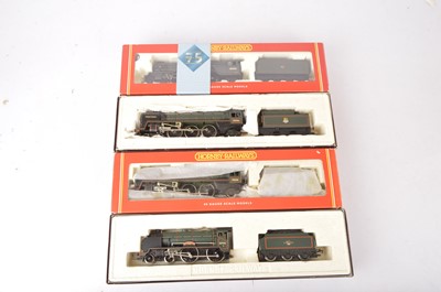 Lot 472 - Hornby 00 gauge Steam Locomotives and tenders in BR Brunswick green (4)