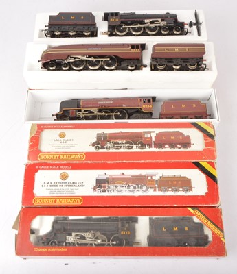 Lot 475 - Original and Modified Hornby 00 gauge LMS and LNER Steam Locomotives and tenders in boxes (6)