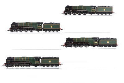 Lot 478 - Modified Hornby 00 gauge LNER BR Brunswick green class A1/A3 4-6-2 Steam Locomotives and tenders(4)