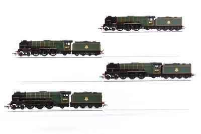 Lot 480 - Renumbered Hornby 00 gauge LNER class A1/A3 4-6-2 Steam Locomotives and tenders in BR Brunswick green livery (4)