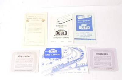 Lot 589 - Hornby-Dublo 00 Gauge 2 and 3-rail Instructions and other leaflets (7)