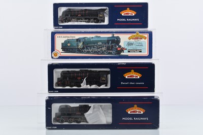 Lot 606 - Modified Bachmann 00 gauge BR black Steam Locomotives and Tenders (4)