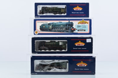 Lot 608 - Modified Bachmann  00 gauge BR green Jubilee class Steam Locomotives and Tenders(4)