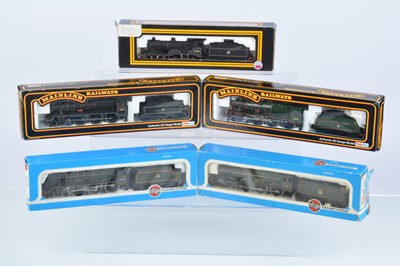 Lot 657 - Mainline Airfix Dapol  00 gauge Steam Locomotives and tenders in original boxes (5)