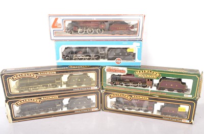 Lot 665 - Mainline Lima Airfix  00 gauge LMS livery Steam Locomotives and tenders in original boxes (6)