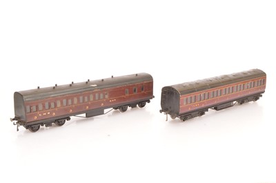 Lot 752 - Vintage 0 Gauge LMS Coaches by Exley and A N Other (2)