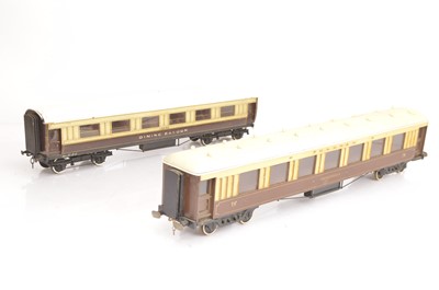 Lot 765 - A Pair of Gauge 1 wooden-bodied Coaches by Milbro (2)