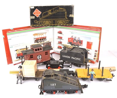 Lot 783 - LGB G Scale (Gauge 1) Motor Bogies overhead line and other G scale items (qty)