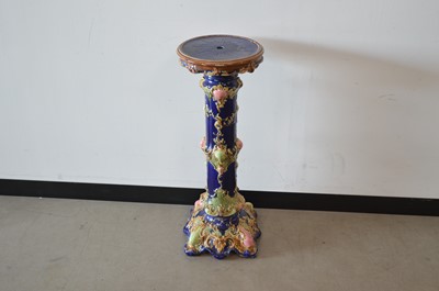 Lot 4 - A late Victorian pottery jardinière stand
