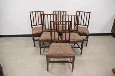 Lot 12 - A set of six first half 20th century dining chairs
