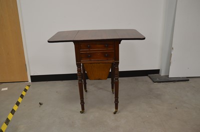 Lot 41 - A Victorian mahogany sewing table